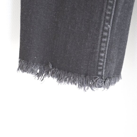 Maje Paris Black High Rise Straight Jeans Sz M/6 - Picture 6 of 7